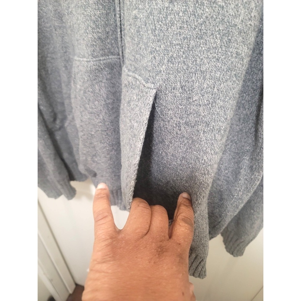 Oscar De La Renta Plus Size Men's Gray Full-Zip Jacket Sherpa Collar & Ribbed He - Picture 4 of 15